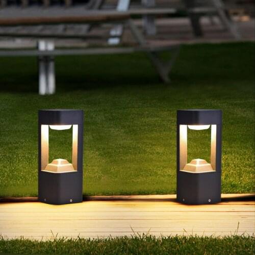 Thrisdar New 10W Waterproof LED Garden Lawn Lamp Modern Aluminum Pathway Pillar Light Outdoor Courtyard Villa bollards light