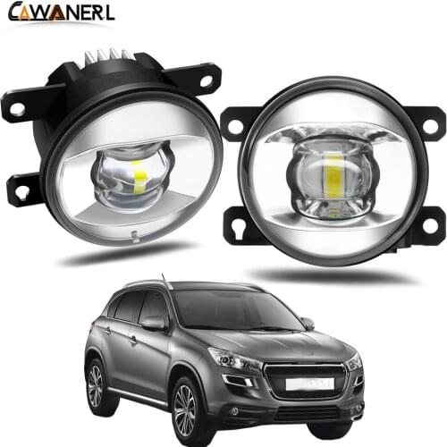 Fog Light Assembly H11 Car Right + Left Side LED Lens Fog Lamp Daytime Running Light 30W 8000LM 12V For Peugeot 4008 2012-2017