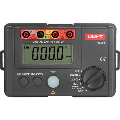 UNI-T Digital Earth Tester UT521 Manual range Auto power off Low battery indication Data hold Full icon display