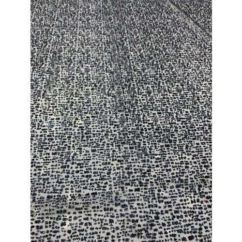 Stock 5yards/bag Dark blue speckled pattern flash powder craft fashion fabric for wedding dress design