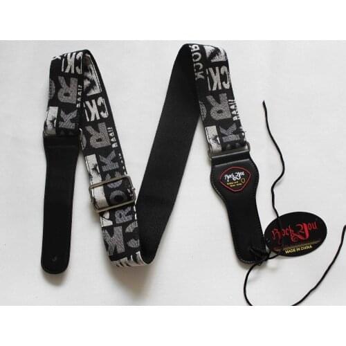 High quality, real leather head, cotton Guitar Strap,acoustic guitar strap, electric guitar strap