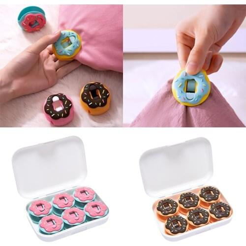 6Pcs/lot Quilt Blankets Fastener Clip Quilt Holder Bed Sheet Holders Non-Slip Duvet Cover Clamp Safe Coverlet Holder Device