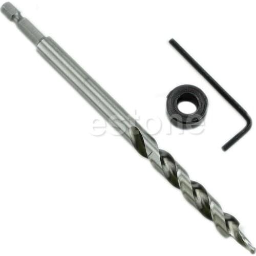 1/4\" Hex Twist Step Drill Bit Set for Kreg Pocket Hole Drill Jig Guide 3/8\" New