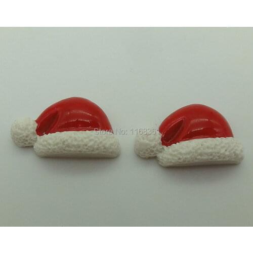 1pcs/lot resin flatback little red hat 25mm Cabochons Scrapbooking Hair Bow Center DIY Christmas decration C106-4