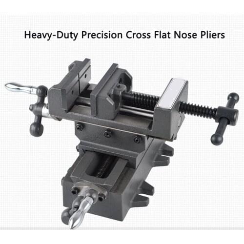 4-inch Precision Cross Flat-nose Pliers Special Two-way Movable Vise Drilling and Milling Machine Heavy Duty Work Bench CH