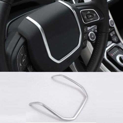 ABS Chrome Steering Wheel Decorative Strips Cover Trim Stickers for Land Rover Range Rover Evoque interior Accessories 2012-2017