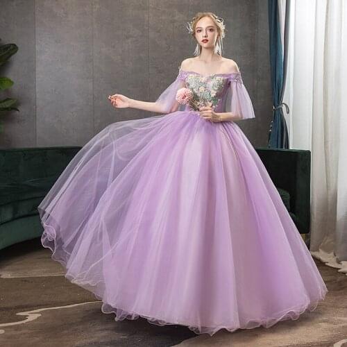 Freeship light violet ball gown long dress vintage medieval dress Renaissance princess Victoria dress