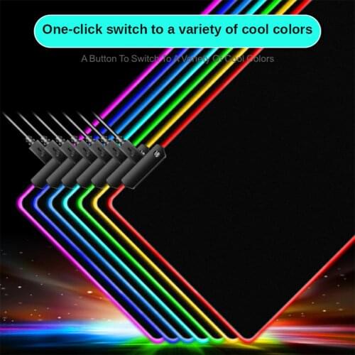 RGB Computer Colorful Glowing Gaming MousePad Led Computer Mousepad Big Mouse with Backlight Carpet for Keyboard Desk Mat Mause