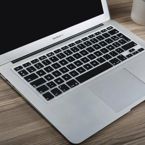 Euro Version French Alphabet Silicone Keyboard Cover for Macbook Air 13 Pro 13 15 17 Retina Protector Sticker Film