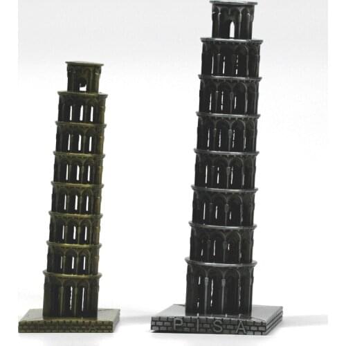 Italy The Leaning Tower of Pisa Statue Metal Bronze Model Replica Building Figurines Home Decor , Torre di Pisa