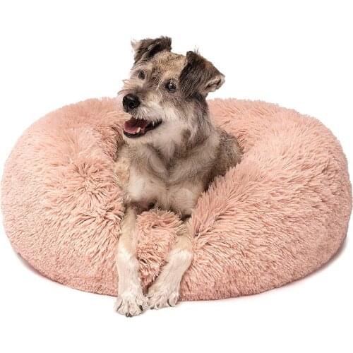 Round Dog Bed Washable Removable Pet Cat Bed Dog Super Soft Long Plush Pet Mat Sofa For Small Medium Dogs cama para cachorro