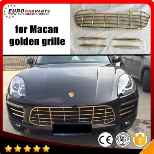 Macan grille fit for Por-style macan style front grille 2014 newest style silver and gold color
