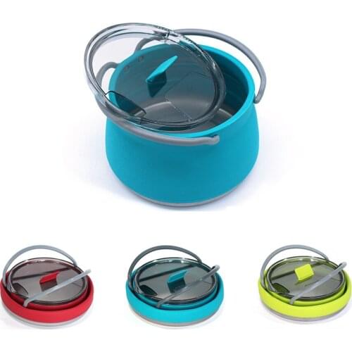 Multifunctional camping stove Silicone tourist kettle Boiler Foldable Water Pot for Outdoor Camping Hiking gear camping kitchen