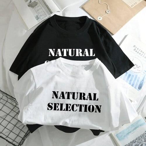 Limited WRATH Natural Selection Tee Shirt Men Summer Short Sleeve T-shirt Cotton Letter Print Tshirts Men T Shirt Clothing