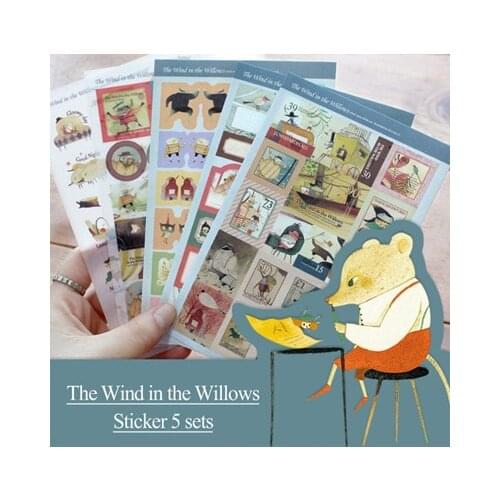 New 5 pcs/pack cute cartoon story series III paper/PVC sticker / deco note label / Wholesale