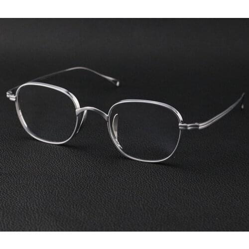 Vintage Pure Titanium Glasses Frame Men Myopia Square Prescription Optical Eyeglasses Frame Male 2021 Luxury Brand Eyewear