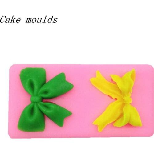 Wholesale Silicone mold K059 Mini Bowknot shape Clay mold Decoration Fondant cake mold