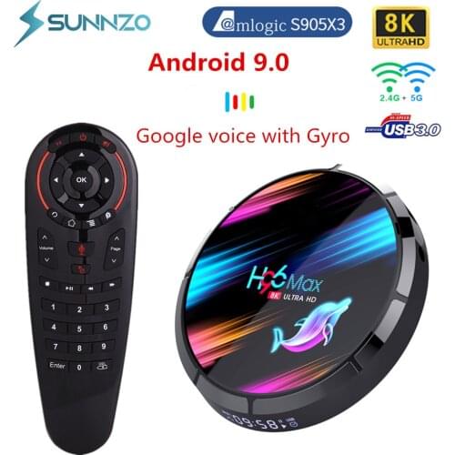 H96 MAX X3 Android 9.0 Smart TV Box Amlogic S905X3 1000M 8K 4GB 64GB 128GB 2.4&5G Wifi 4K Media Player Google Set Top Box H96MAX