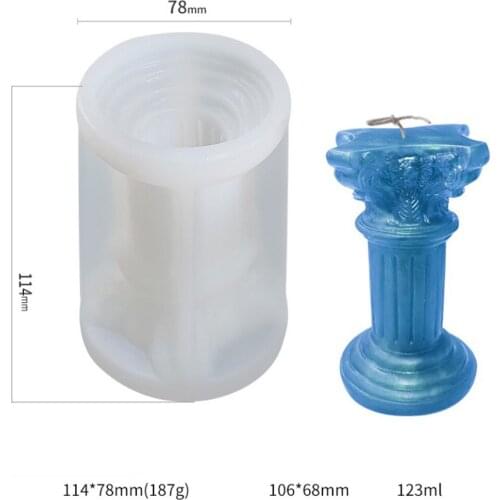 Roman Column Silicome Candle Mold, Retro Candle Plastic Mold, Handmade Candle Making 10361251