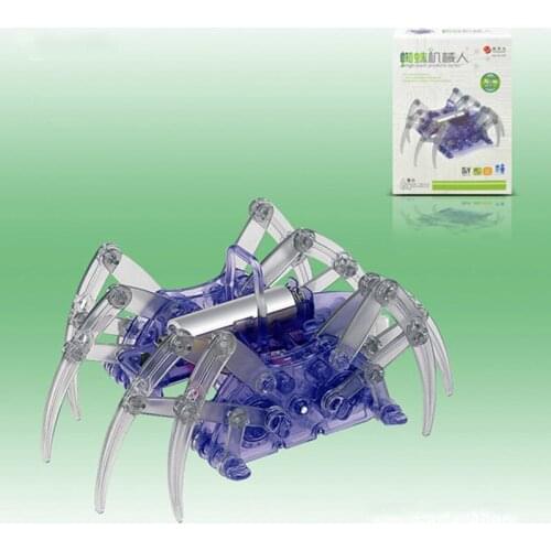 Spider Robot DIY Technology Small Production Electric Crawling Science Toy Assembling Material Gift Color Box