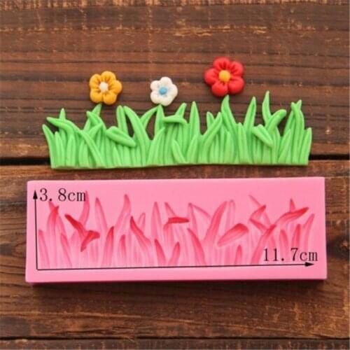 Grass Silicone Fondant Mold Baking Molds Cake Border Cake Decorating Molds Cupcake Chocolate Candy Clay Moulds