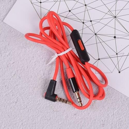 Replacement 3.5mm Audio Cable Inline Remote Mic Microphone Headset For QC3 Headphones For Aux/Cord Beats Solo/Studio/Earphones