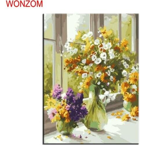 Painting Flowers By Numbers WONZOM China