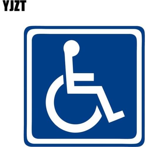 YJZT 13CM*13CM Fashion Disabled Sign Disability Mobility Car Parking PVC Car Sticker Decal 11-00094