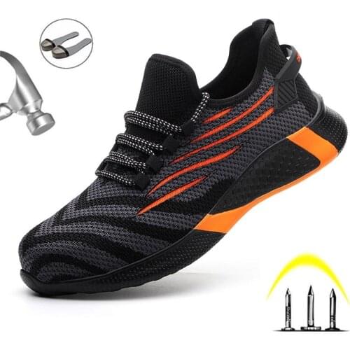 Work Safety Shoes Anti-smashing Working Sneakers Male Protective Work Shoes Men Boots Lightweight Men Safety Boots Male Footwear
