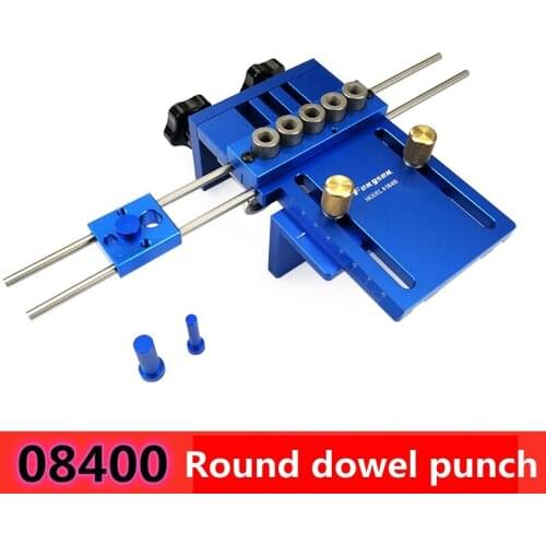 08400 Woodworking punching positioner Round wood dowel puncher Three-in-one positioner hole opener Plate punching fixture
