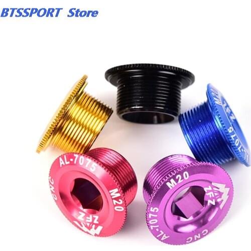 1Pc 5 Colors Crank Cover Screw Cap M20 MTB Crankset Crank Cover Aluminum BMX Road Bike Fitting
