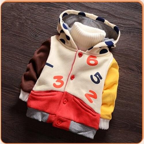 1piece /lot) 100% cotton 2018 new style warm luck boy hoodies kids