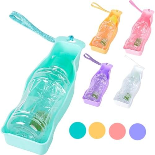 1PCs Portable Pet Dog Cat Water Bottle Travel Cups Drinking Bowl Outdoor Feeder Dog Water Dispenser Pet Products For Dogs 245ml