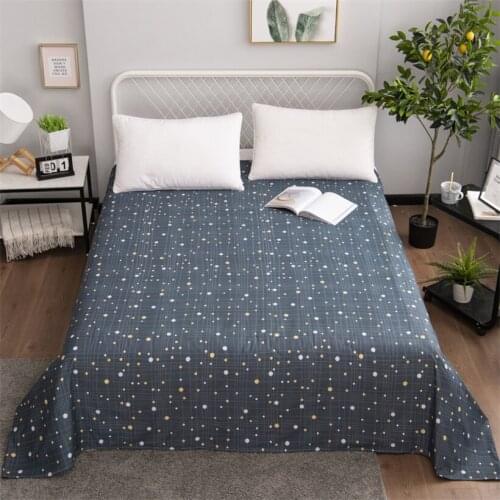 1pc Bed Sheet Gray Starry Sky Single/Double/Queen/King Size Flat Sheet Bed Linens Childs Adult Soft Bedspread without Pillowcase