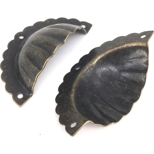 30Pcs Kitchen Cupboard Door Cabinet Cup Drawer Furniture Antique Shell Pull Handle 71x34mm
