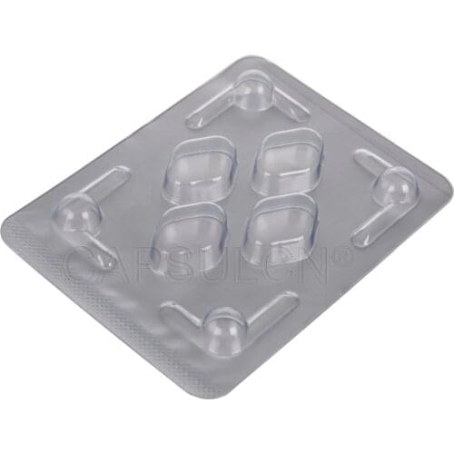 CapsulCN,3000 pcs/carton Blister Pack with 4 holes ,Blister Packing Sheet for 70*53mm Tablets