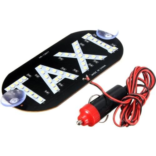 4 Color 12V 45 LED Car Taxi LED Neon Board Light Windscreen Cab Indicator Lamp Sign Bulb Windshield Taxi Roof LED Top Light Lamp