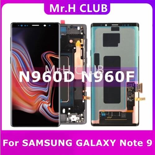 6.4'' ORIGINAL AMOLED LCD with frame For SAMSUNG GALAXY Note 9 LCD Note9 Lcd Display N960D N960F LCD Touch Screen