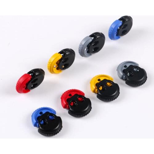 6pcs Metal Flat Round Cord Stopper Adjustment Spring Buckle Clasp DIY Paracord Backpack Sportswear Cap Rope Lock Toggles Clip