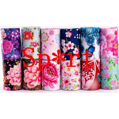 10yards Custom Grosgrain Ribbon Printed DIY Hair Bows Handmade Materials