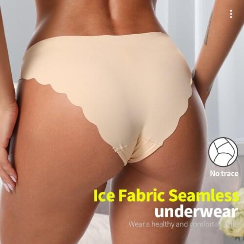 Seamless Panties For Women Sexy Lingerie Womens Panties Underwear Female Large Size Panty Silk Underpants Ruffle Girls Briefs