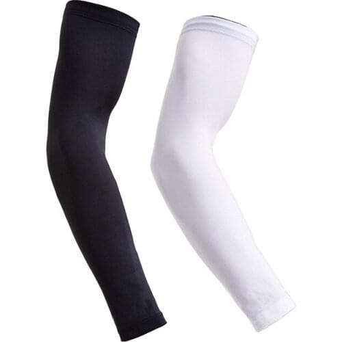 2pc Cycling Arm Bracer Warmers Lengthen Arm Sleeves Basketball Compression Breathable Armguards Sports Safety Men