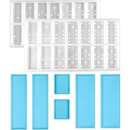 Domino Box Silicone Mold and Domino Molds Set for Resin Casting, Epoxy Molds for DIY Domino Storage Box Resin Mold