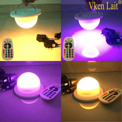 Best quality RGB remote control rechargeable led light base for table VC-NL120