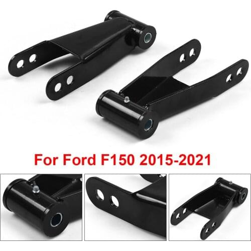 1" or 2" Adjustable Rear Drop Shackles Pair Lowering Level Kit For Ford F150 Truck 1987-96 For F150 Urethane 2015-2021