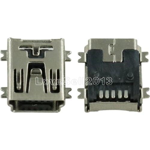 20 Pcs NEW Mini USB Type B Female 5-Pin SMT SMD Socket Jack Connector Port PCB Board