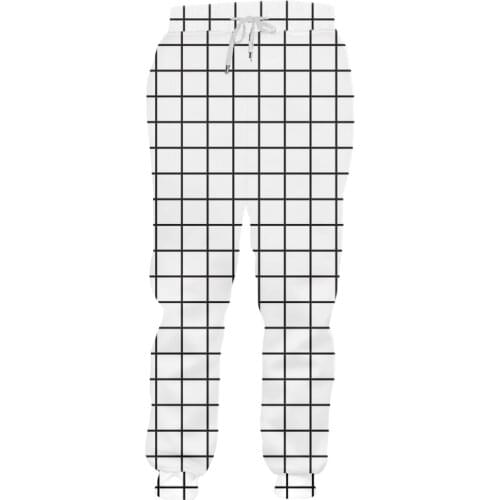 OGKB Fashion Outdoor Gym Pants Men Plaid Print Drawstring Elastic Casual Slim-Fit Pants Trousers Long Stretch Casual White Pants