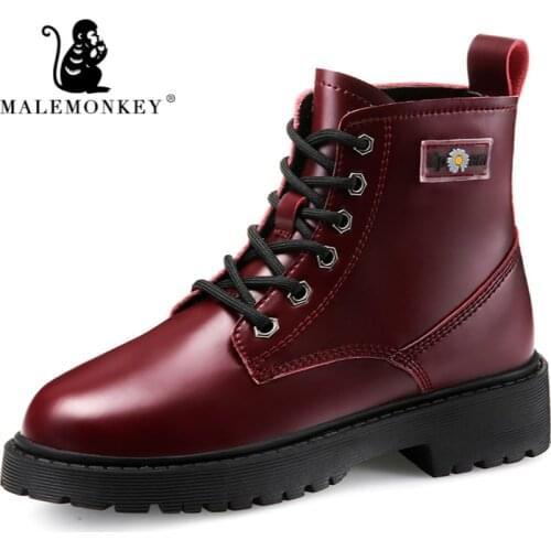 Autumn Women Ankle Boots Black 2021 Winter Fashion Outdoor Comfortable Short Boots Thick Bottom Round Toe Female Botas Mujer