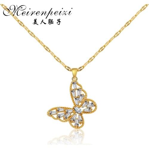 Butterfly Choker Necklace Rhinestone Chain White Black Color Simple Clavicle Necklace Animal Korean Jewelry