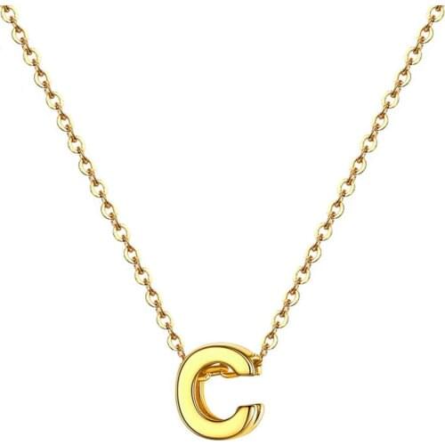 Stainless Steel A-Z Naked Letter Initial Necklace For Girls Boys Custom Handmaking Alphabet Pendant Necklace DIY Womens Jewelry